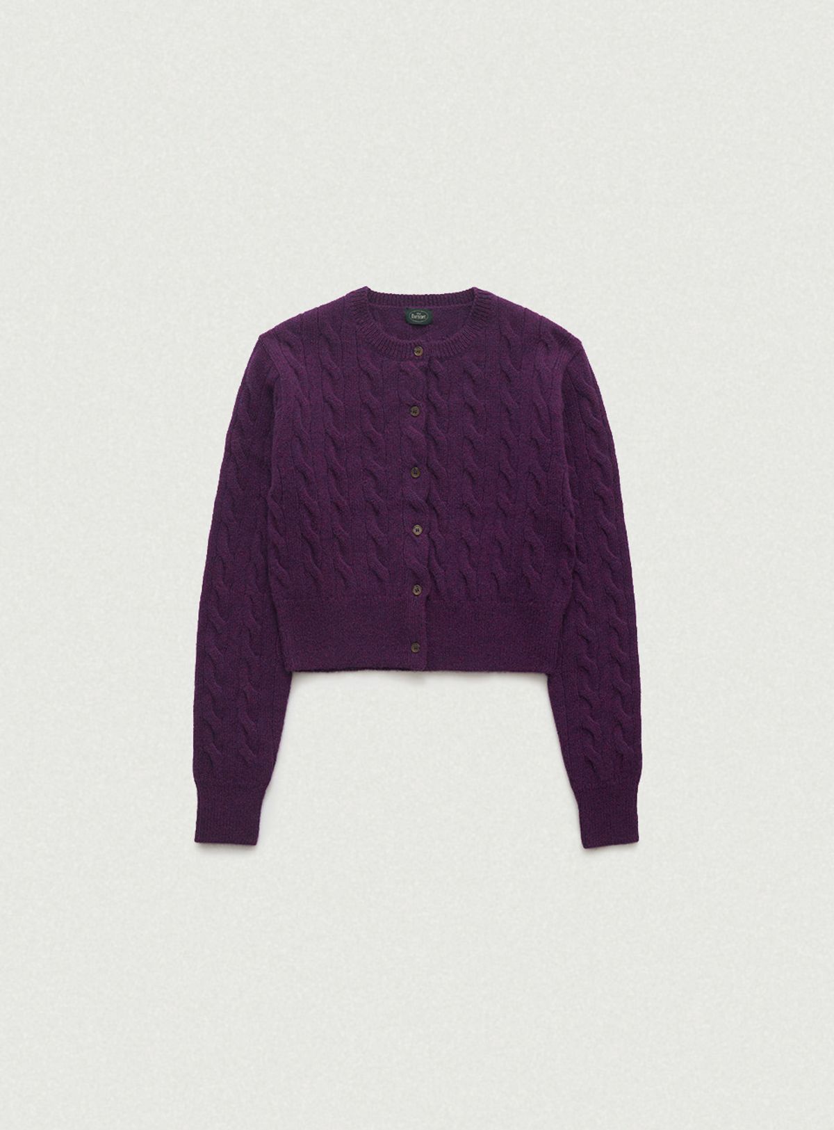 더바넷(THEBARNNET) Eden Cable Cardigan_Purple