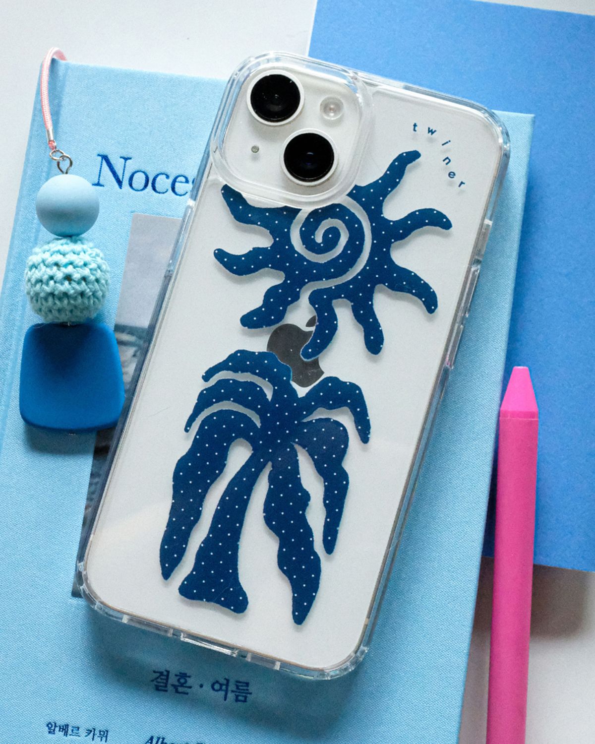 트위너(TWINER) Sunkissed navy phone case (젤하드/맥세이프 젤하드)