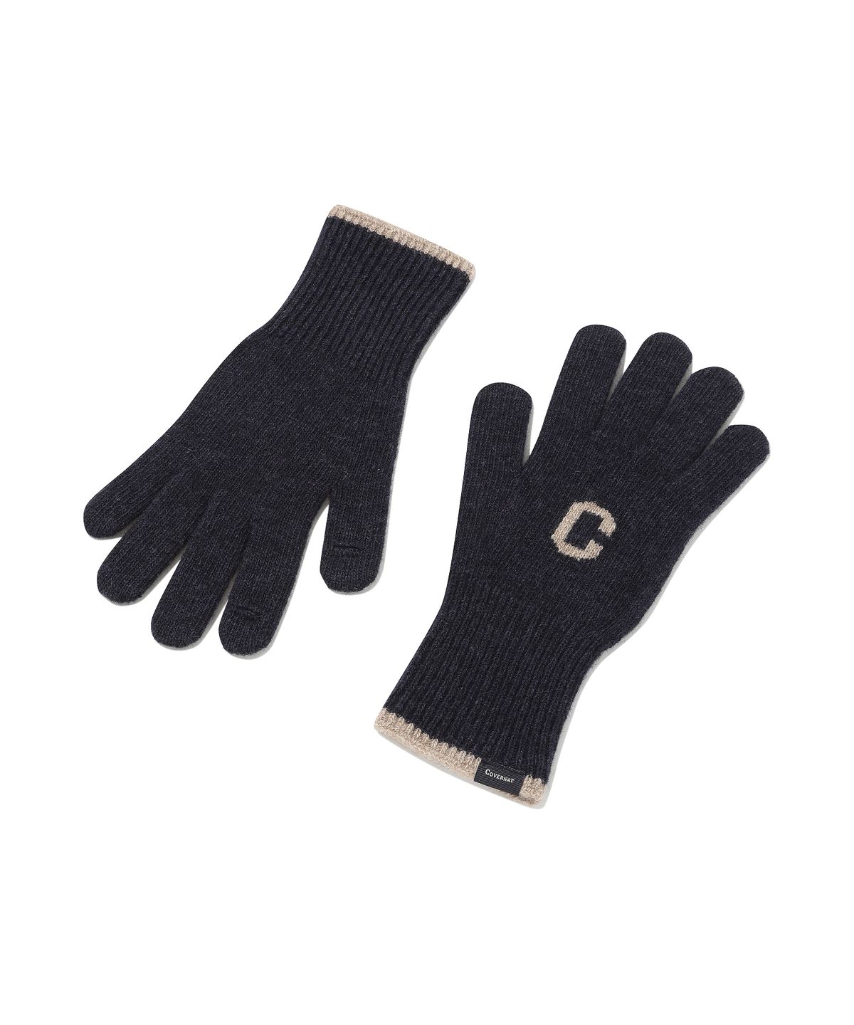커버낫(COVERNAT) C로고 램스울 글러브 Melange Navy