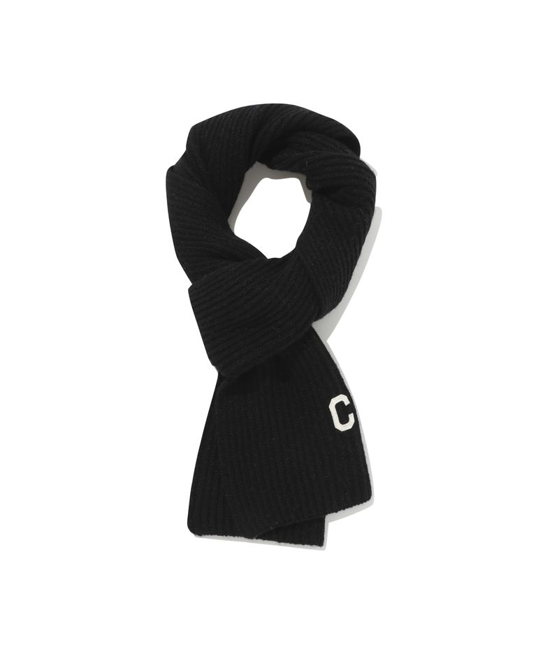 C로고 램스울 머플러 Black