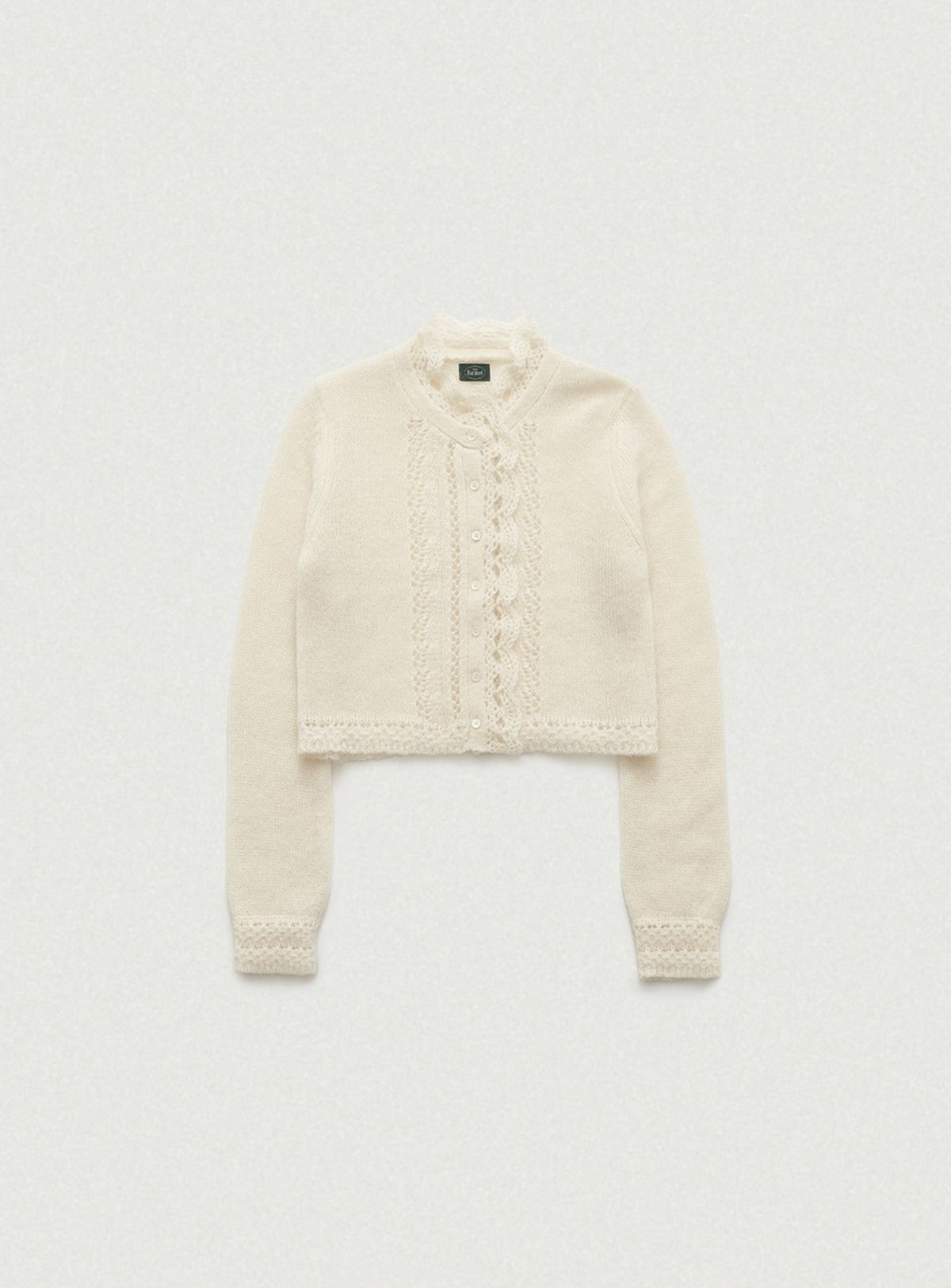 더바넷(THEBARNNET) Hale Frill Mohair Cardigan_Ivory