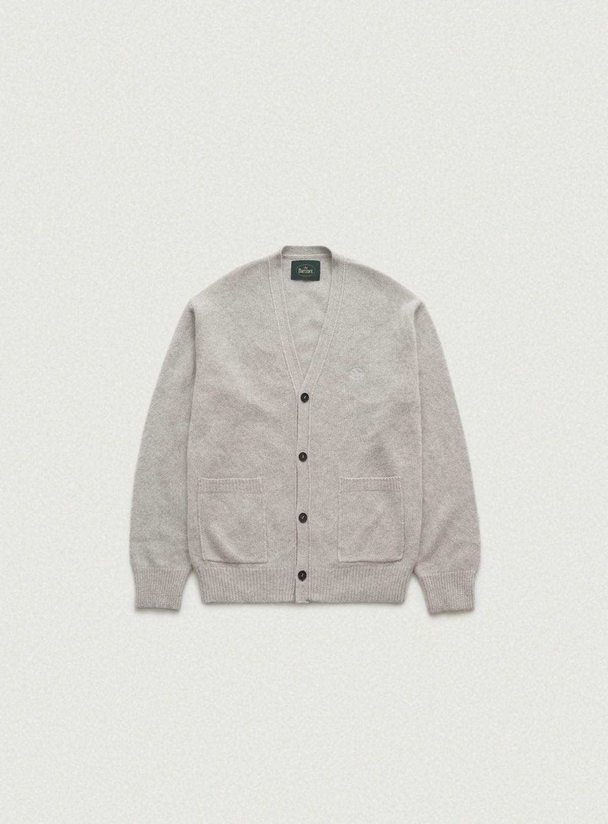더바넷(THEBARNNET) Fuzzy V-neck Knit Cardigan_Melange Grey