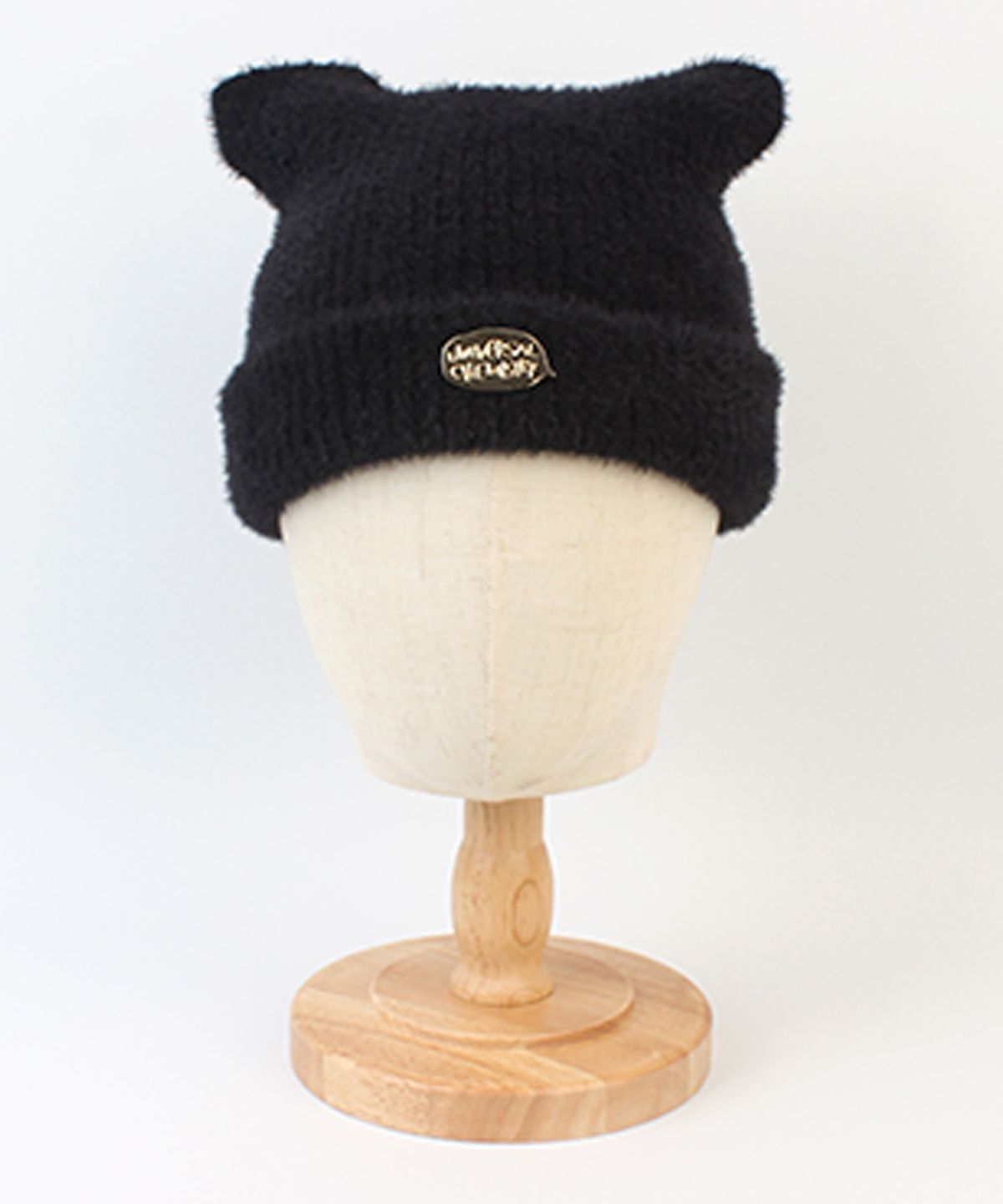 유니버셜 케미스트리(UNIVERSAL CHEMISTRY) Cat Soft Fur Black Beanie 고양이비니