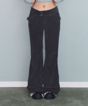 FLOWER LOW CODUROY PT CHARCOAL