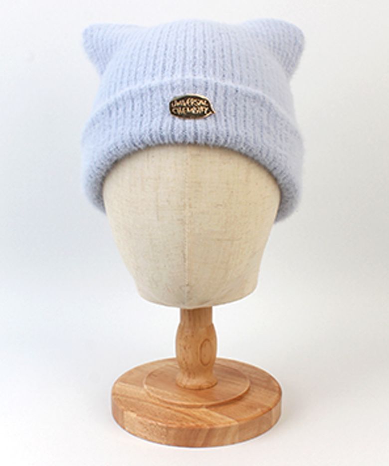 Cat Soft Fur Blue Beanie 고양이비니