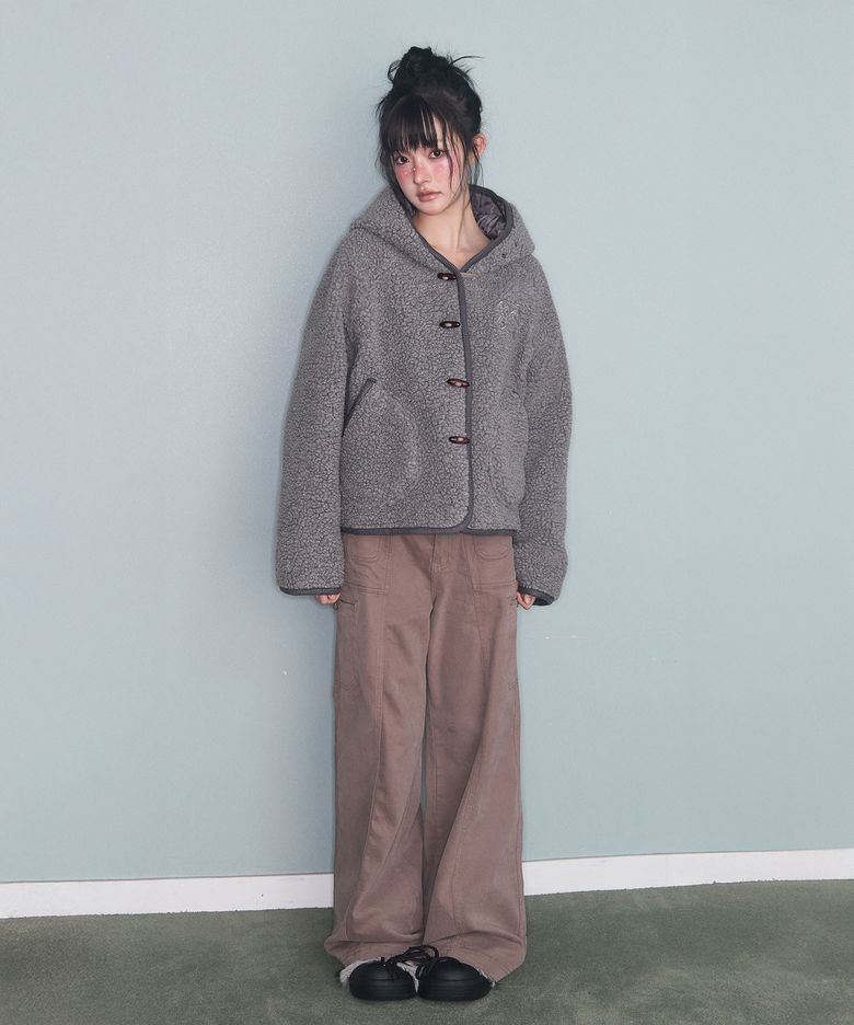 DUFFLE HOOD SHORT JK CHARCOAL