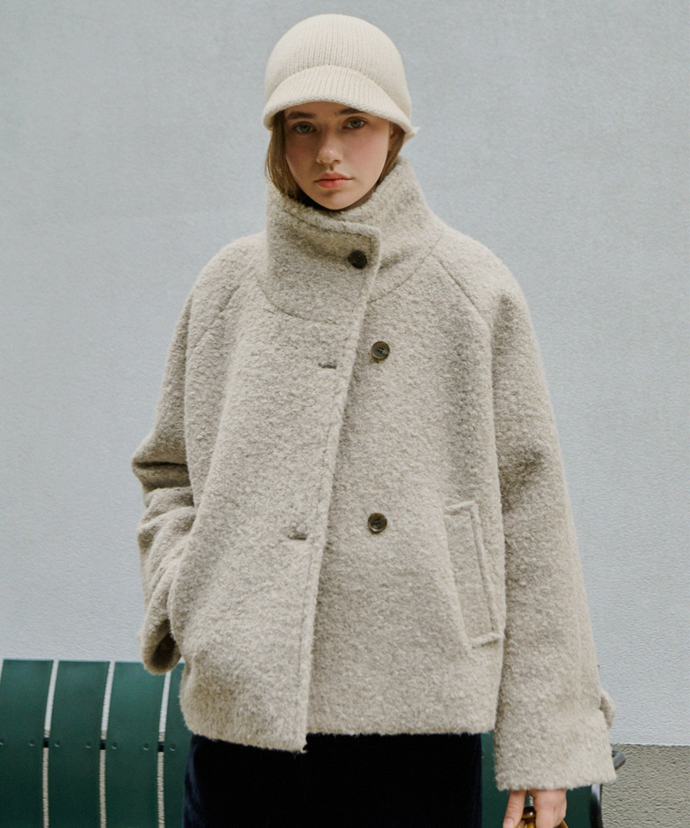 Teddy boucle half coat_3 Colors