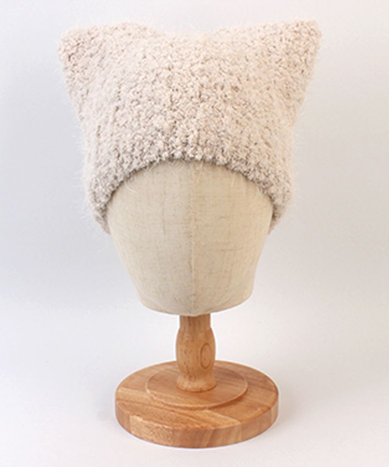 Fox Ear Beige Beanie 고양이비니