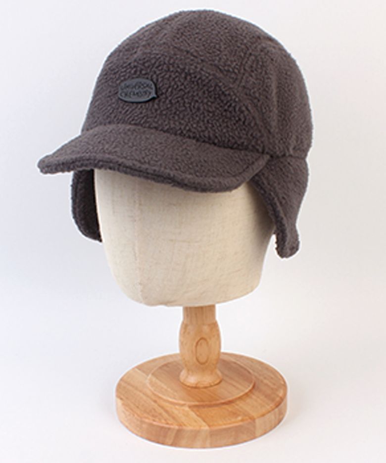Fleece Gray Half Earflap Cap  귀달이모자