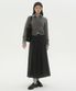 우먼즈 로 웨이스트 플리츠 맥시 스커트 [그레이]
