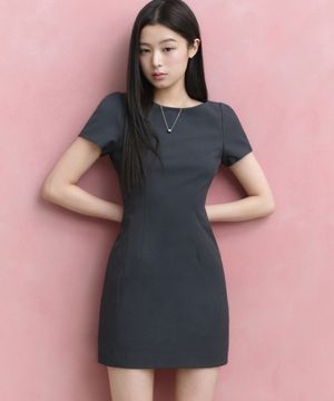 우먼즈 포멀 미니 드레스 [그레이]