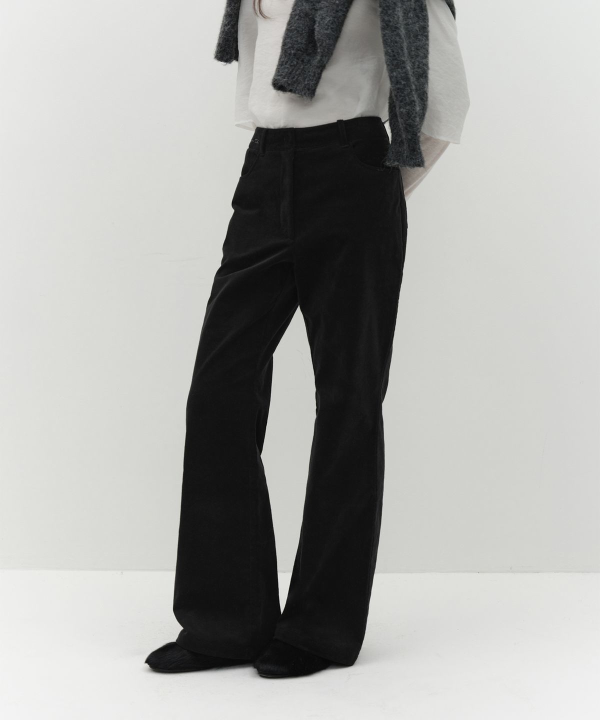 로우타이드(LOW TIDE) CORDUROY BOOTCUT PANTS [BLACK]