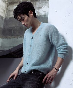 [0092] 모헤어 블렌드 크롭 가디건 - 민트