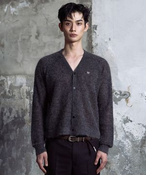 [0092] 모헤어 블렌드 크롭 가디건 - 그레이