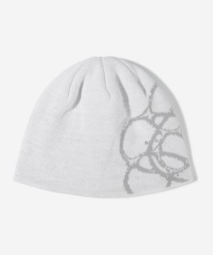 DEV:8 GRAPHIC KNIT BEANIE_WHITE