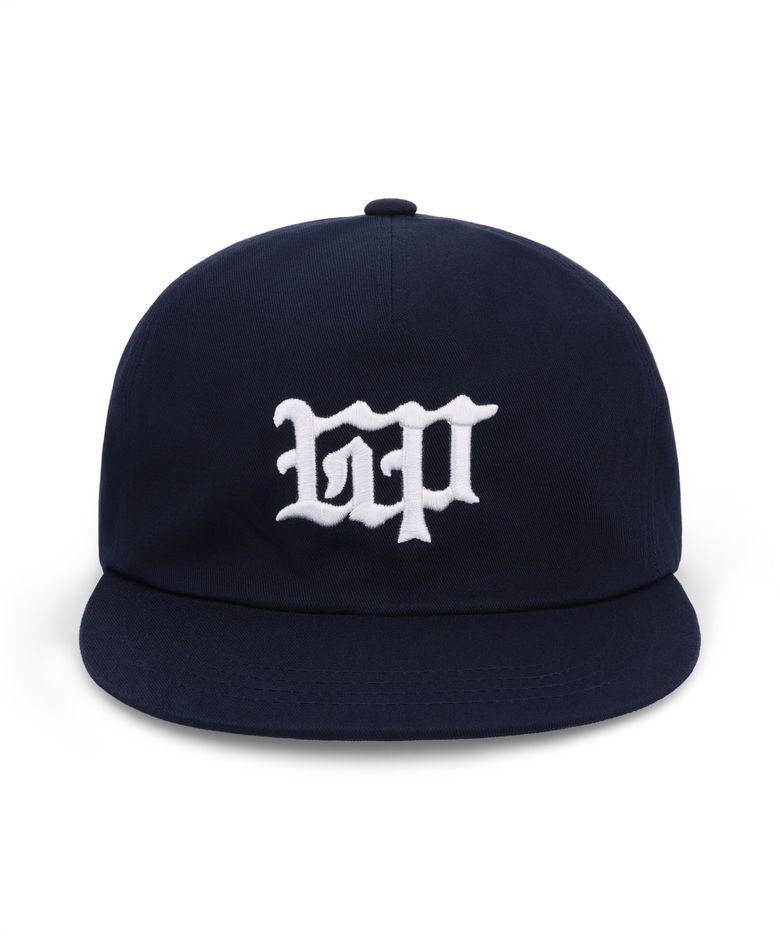 Black Letter Logo 5-Panel Cap Navy