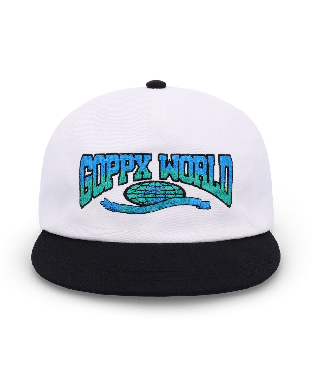 그램 아운스 파운드(GRAM OUNCE POUND) GOPPX World Two Tone 5-Panel Cap White
