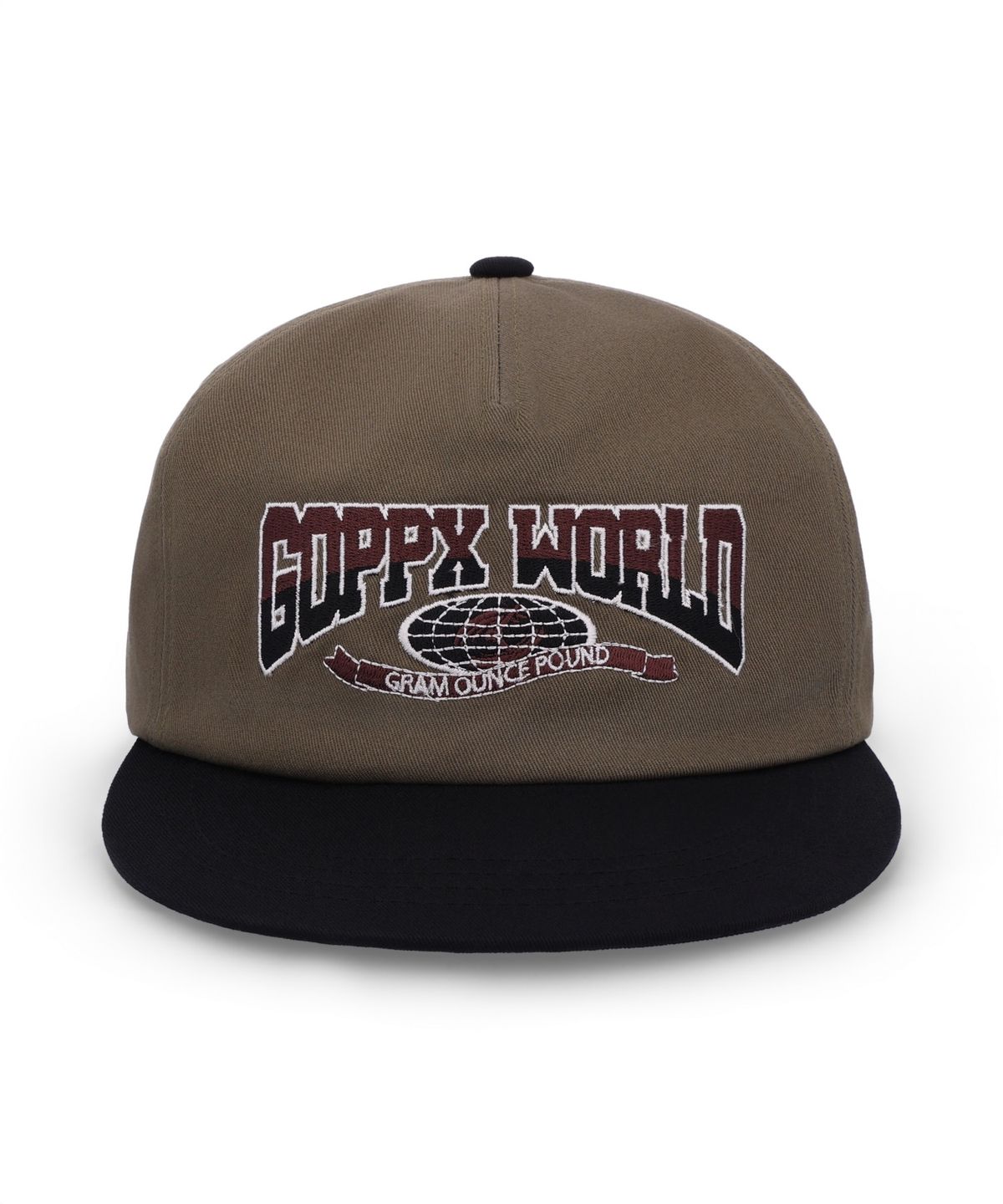 그램 아운스 파운드(GRAM OUNCE POUND) GOPPX World Two Tone 5-Panel Cap Brown