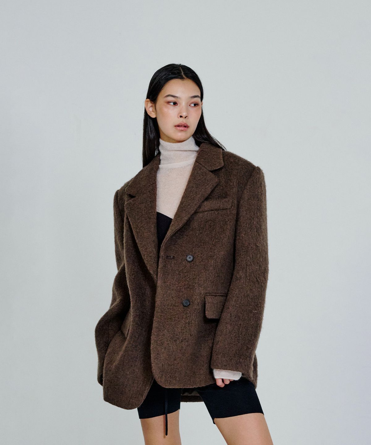 더애틋(THE AÉTUT) Two-Button Alpaca Blend Overfit Jacket_Brown