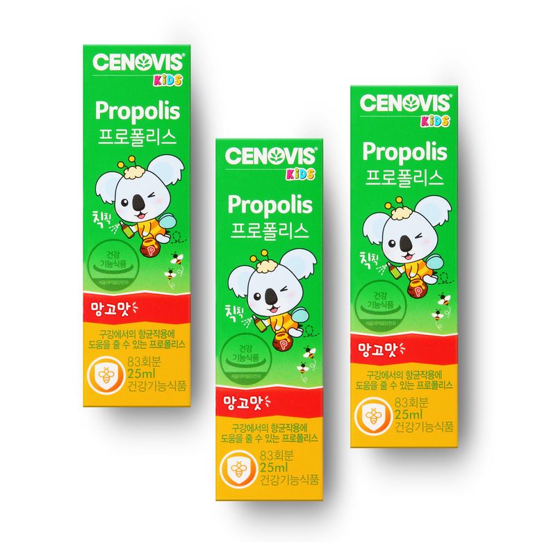 세노비스 키즈 프로폴리스 스프레이 망고맛 (25ml/83회분) x 3개