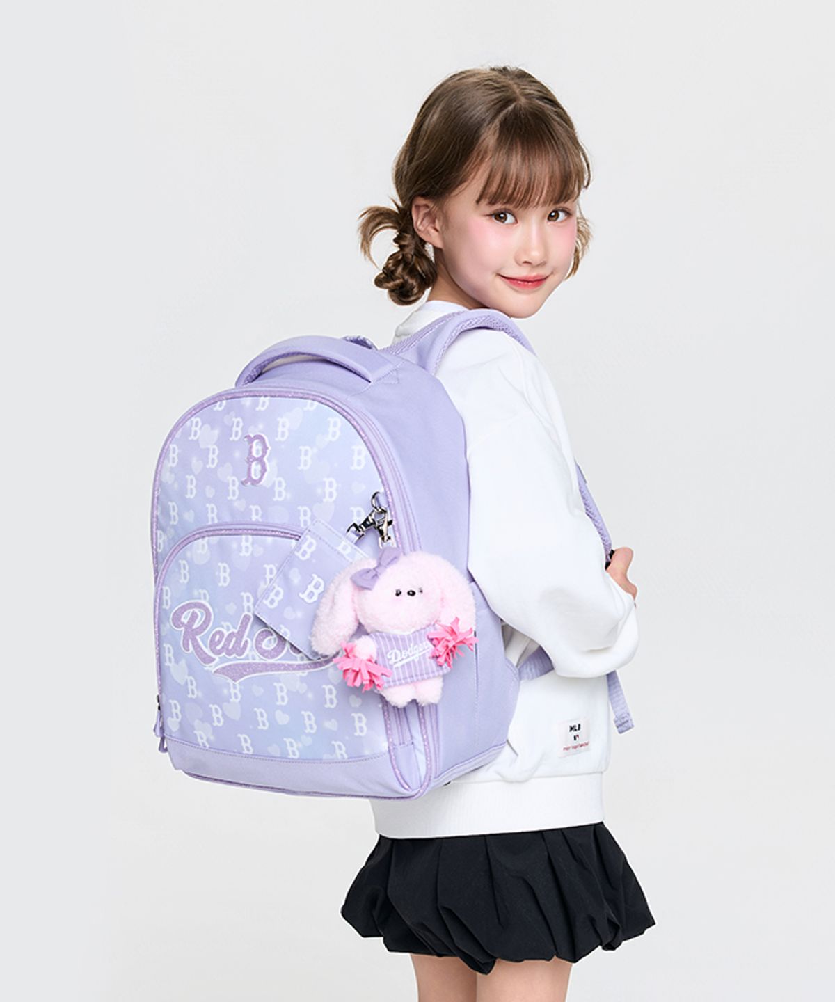 엠엘비 키즈(MLB KIDS) 오로라 책가방 세트 BOS (Lavender)