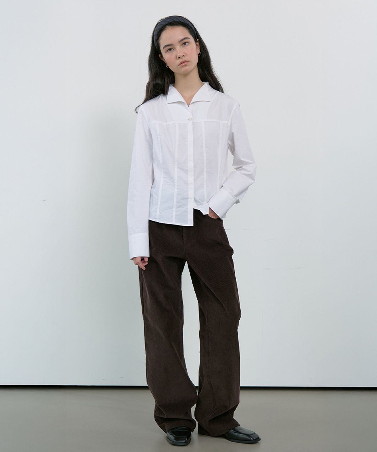 마조네(MA JOURNEE) CORDUROY STRAIGHT PANTS_BROWN