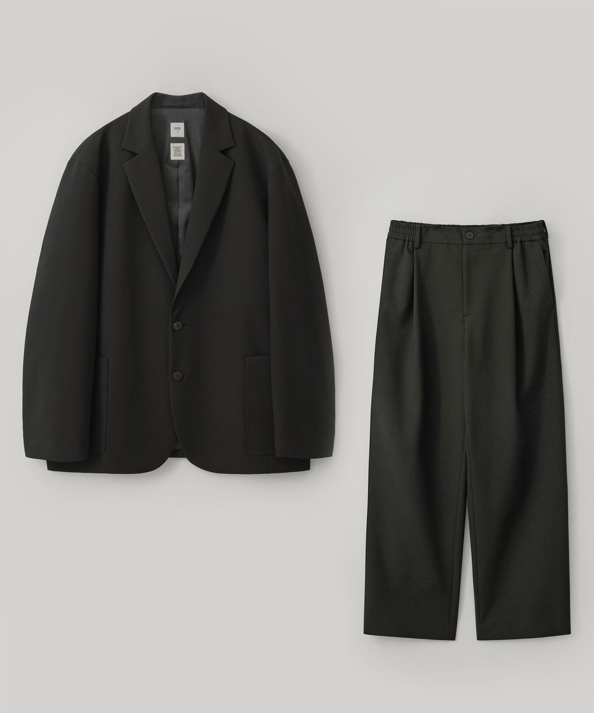 어나더 오피스(ANOTHER OFFICE) [AW] Habana Single Jacket Set-Up (Black)