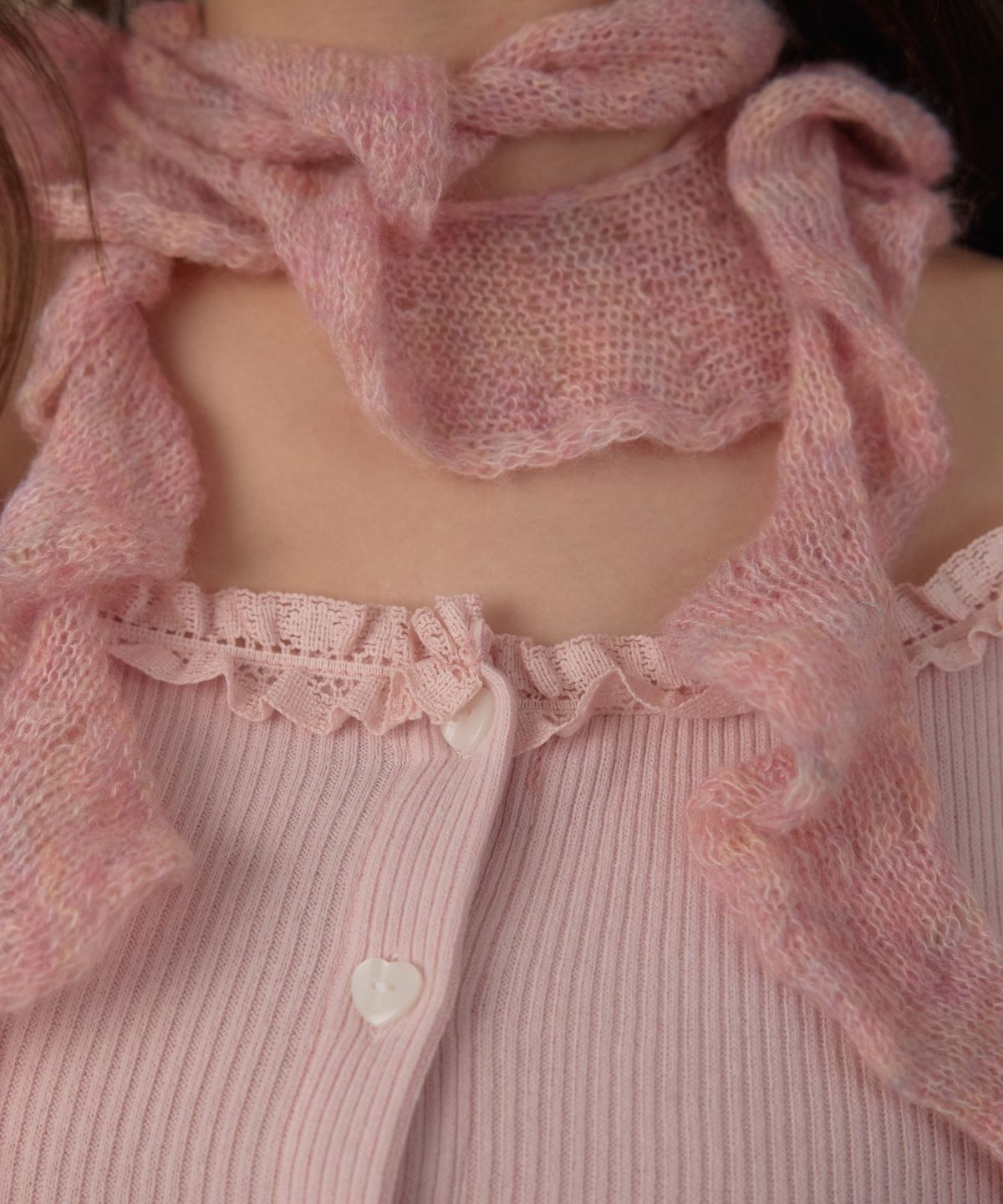핑크파인애플(PINK PINEAPPLE) ROMANTIC VINTAGE SCARF_PINK
