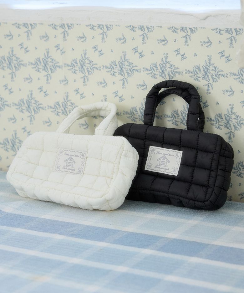 WINTER PADDED MINI BAG_WHITE