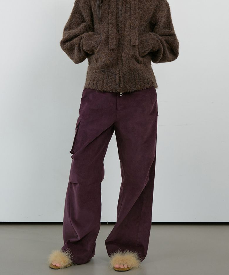CORDUROY CARGO PANTS_PURPLE