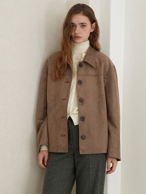 스웨이드 자켓 / 모카