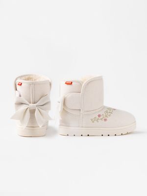 리본부케 털안감 부츠