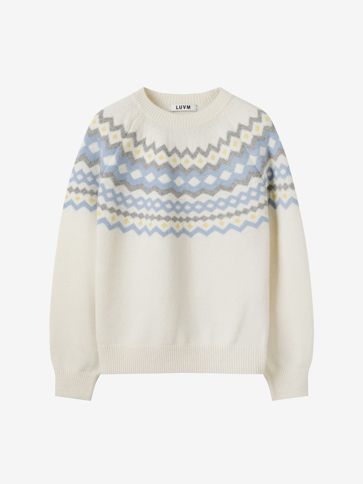 엘유브이엠(LUVM) NORDIC KNIT PULLOVER_IVORY