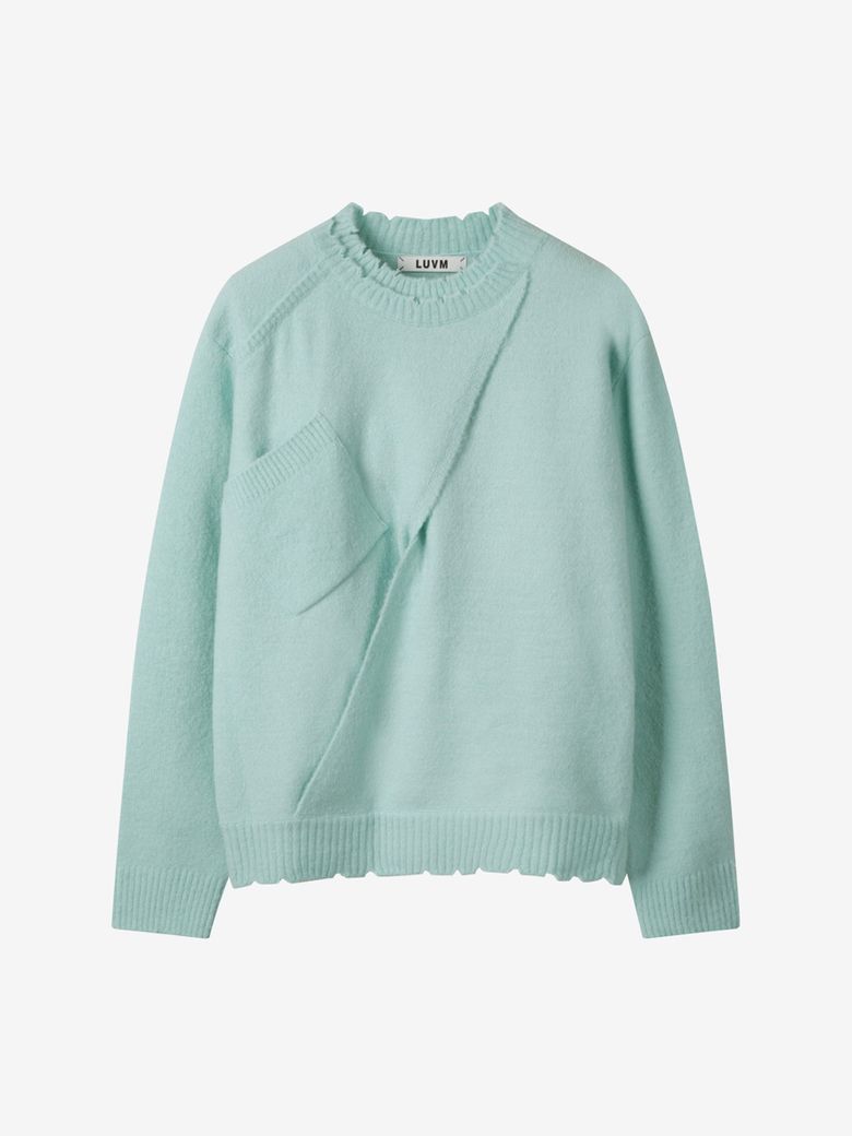 OVERSIZE KNIT PULLOVER_MINT