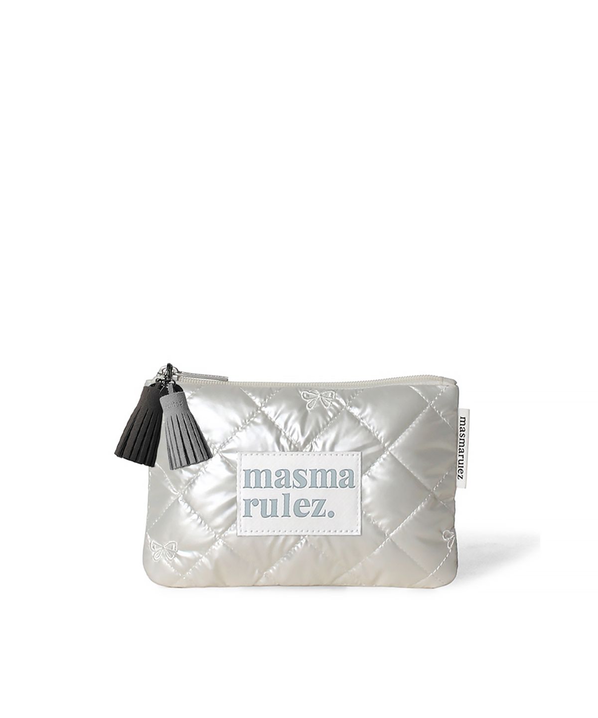 마스마룰즈(MASMARULEZ) Basic pouch_Stitched ribbon quilt Ivory
