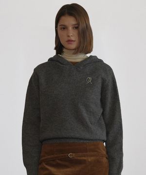 디어 DR 니트 후드 (그레이)