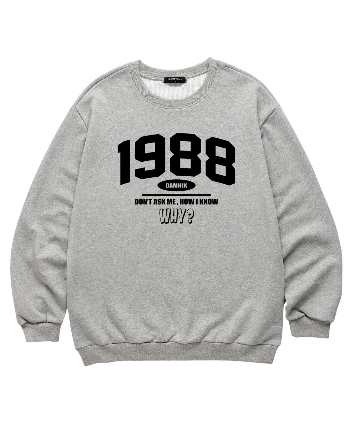 바리게이트(BARIGATE) 1988 WHY  맨투맨 (BLS037) 멜란지그레이