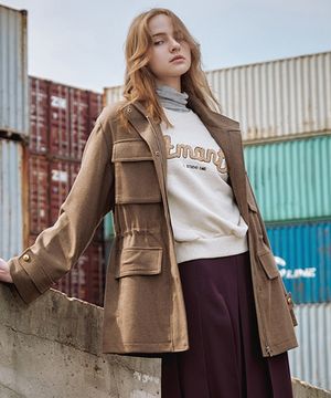 오버핏 울 야상 자켓 JWJKPK0100