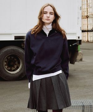 울 플리츠 미니 스커트 JWSKPK0100