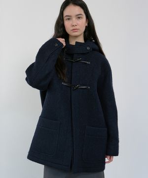 ALPACA HALF DUFFLE COAT_NAVY