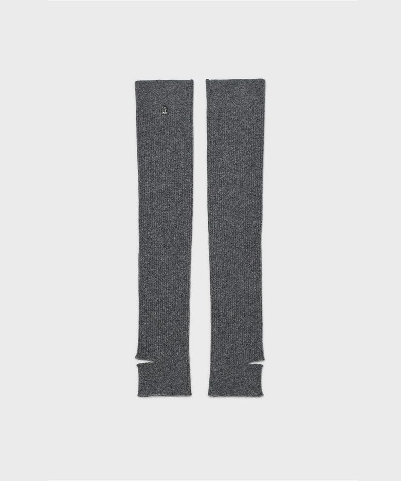 Ribbed Cashmere Leg Warmers_Grey