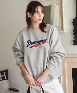 빈티지 라인 스웨트셔츠 (그레이)