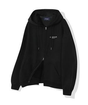 시그널 로고 후드 2WAY ZIP-UP_블랙