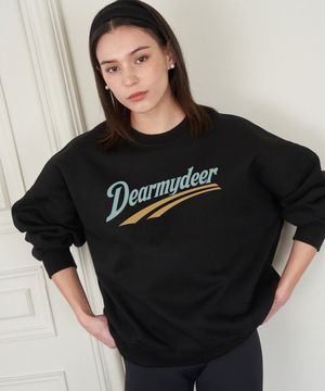 빈티지 라인 스웨트셔츠 (블랙)