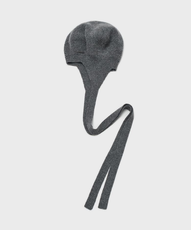 Cashmere Knit Beret_Grey