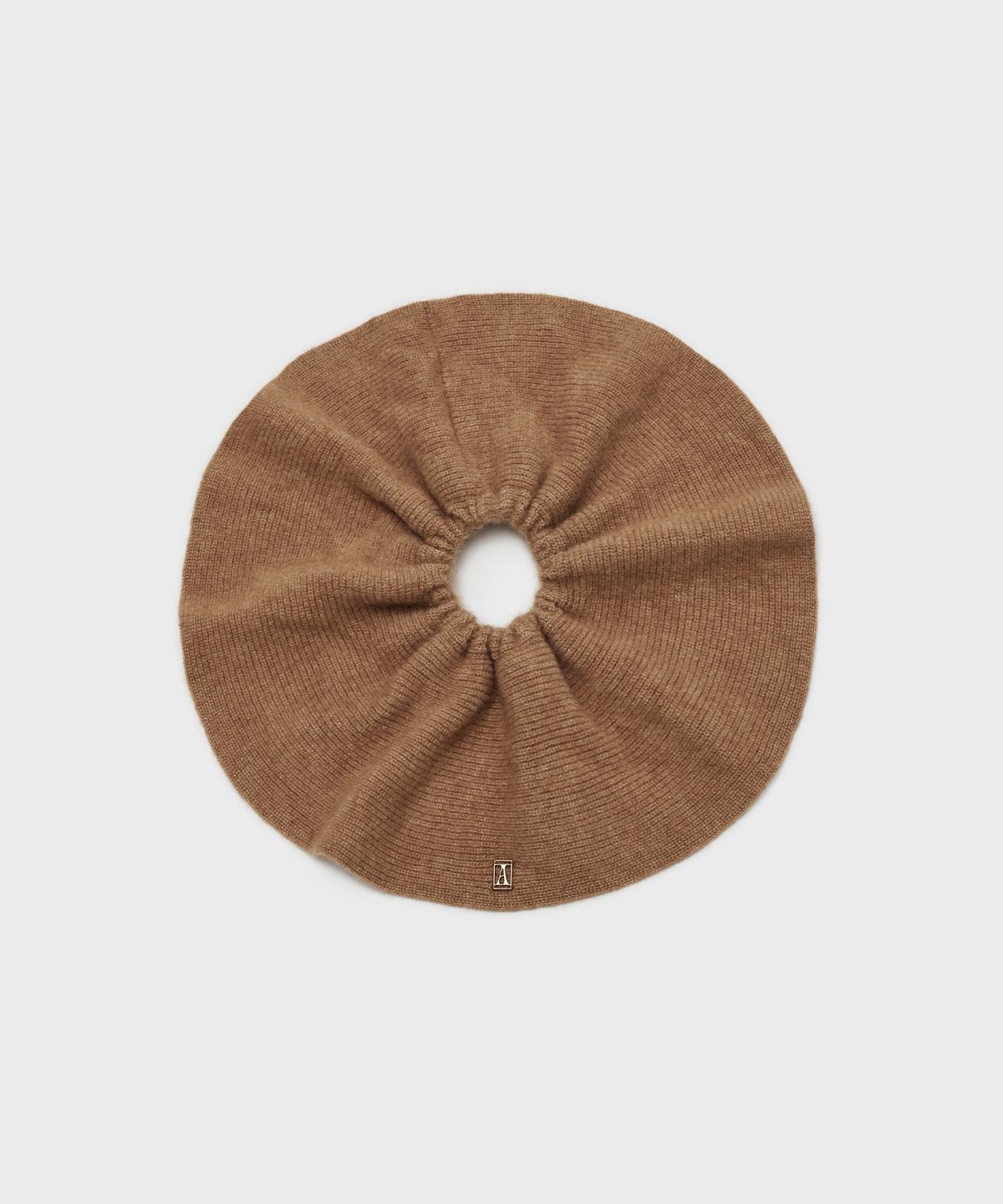 더애틋(THE AÉTUT) Cashmere Double Layer Knit Scrunchie_Camel