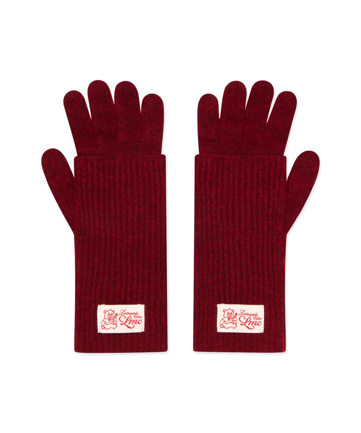 엘엠씨(LMC) LAYERED KNIT GLOVES burgundy