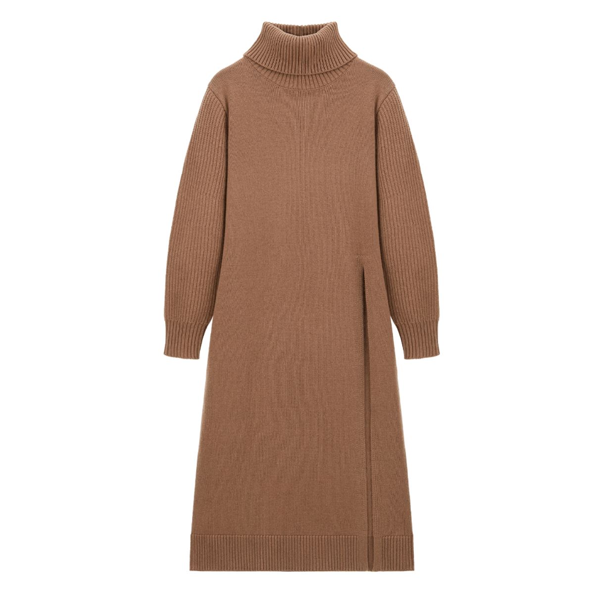 바니스뉴욕(BARNEYS NEWYORK) FW 앨리엇 울블렌드 슬릿 드레스 카멜