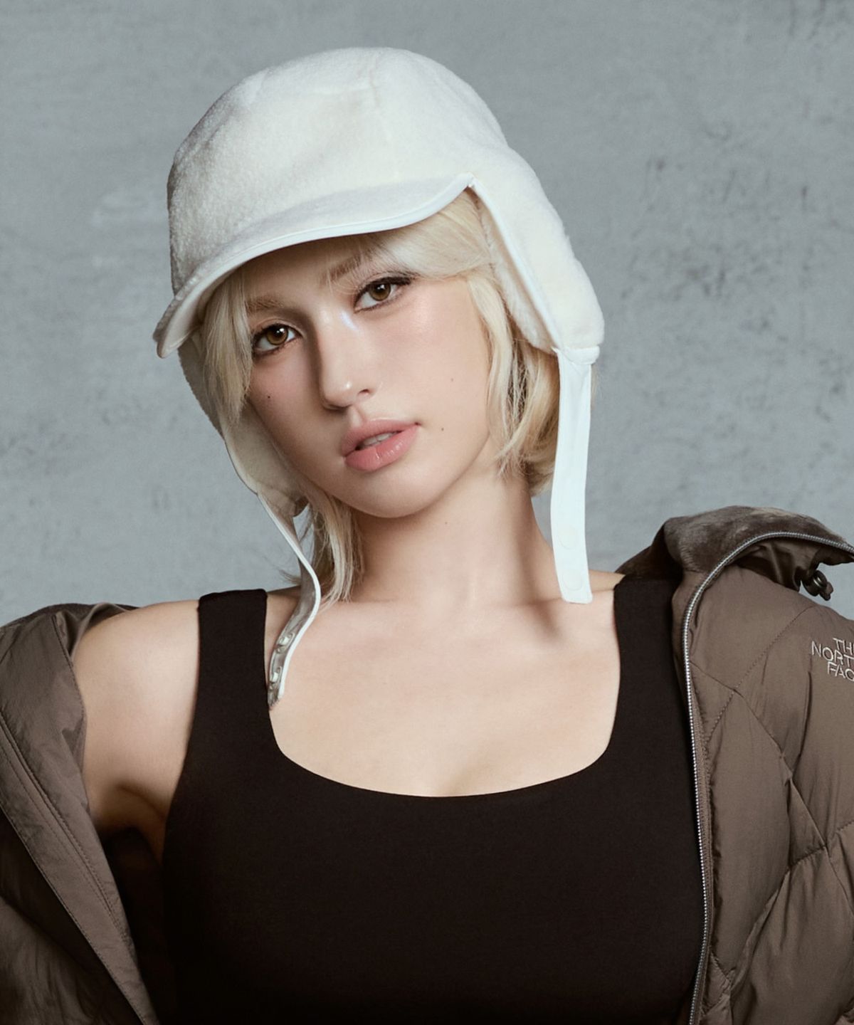 노스페이스(THE NORTH FACE) NE3CR52K 퍼피 플리스 이어머프 캡 CREAM