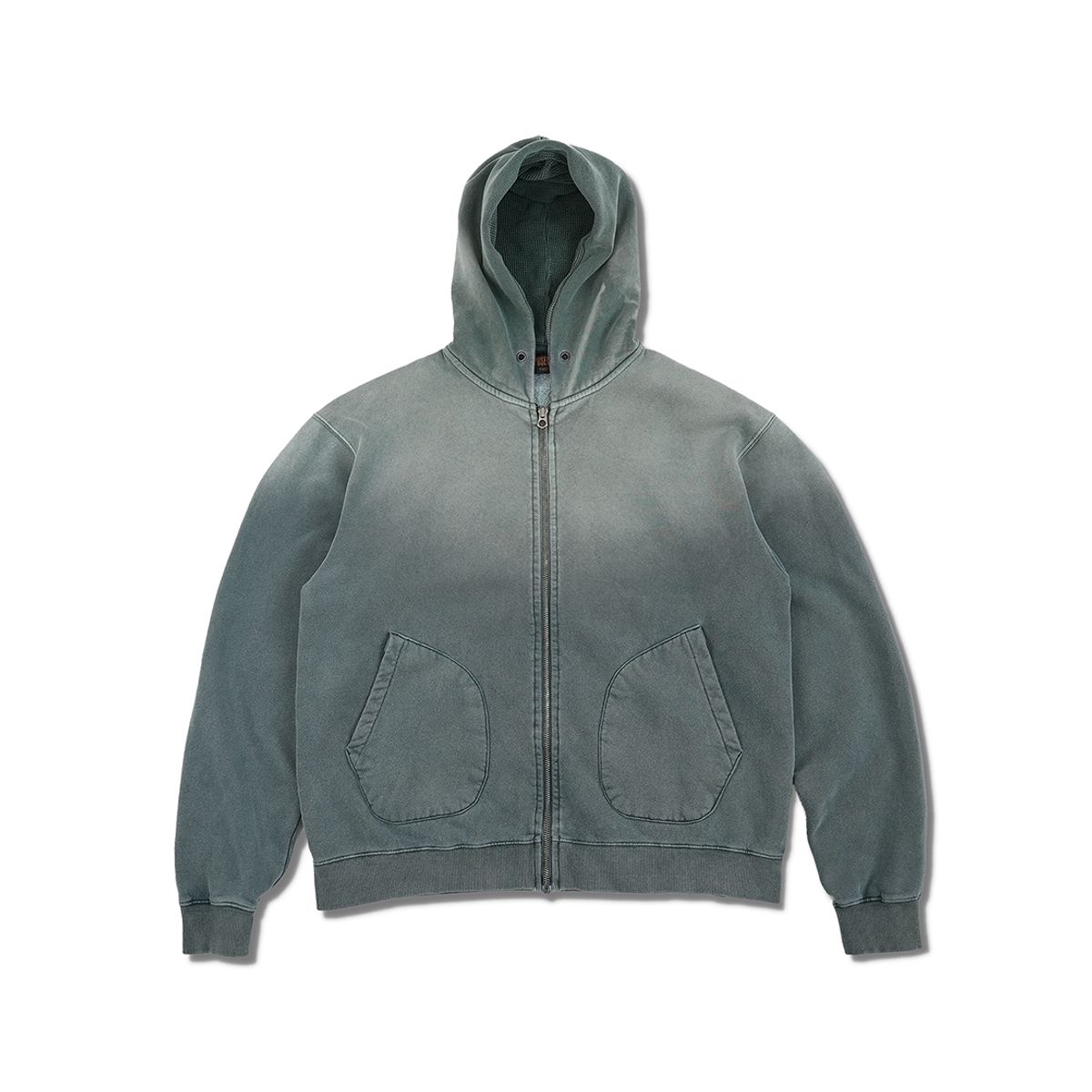 피오에스알(POSR) OVD THERMAL ZIP HOODIE / FADED GREEN